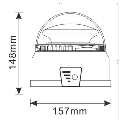 LED įspėjamasis žibintas LED/12-24V IP65