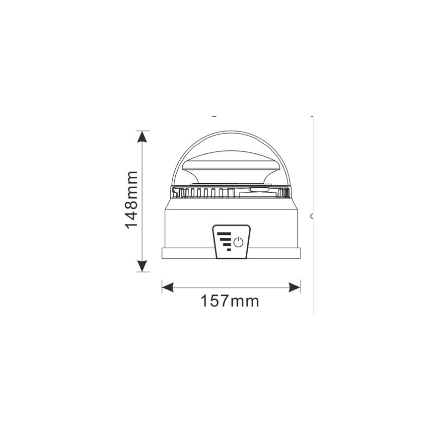 LED įspėjamasis žibintas LED/12-24V IP65
