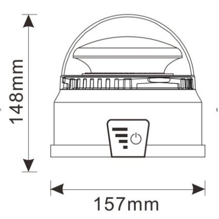 LED įspėjamasis žibintas LED/12-24V IP65 + nuotolinio valdymo pultas