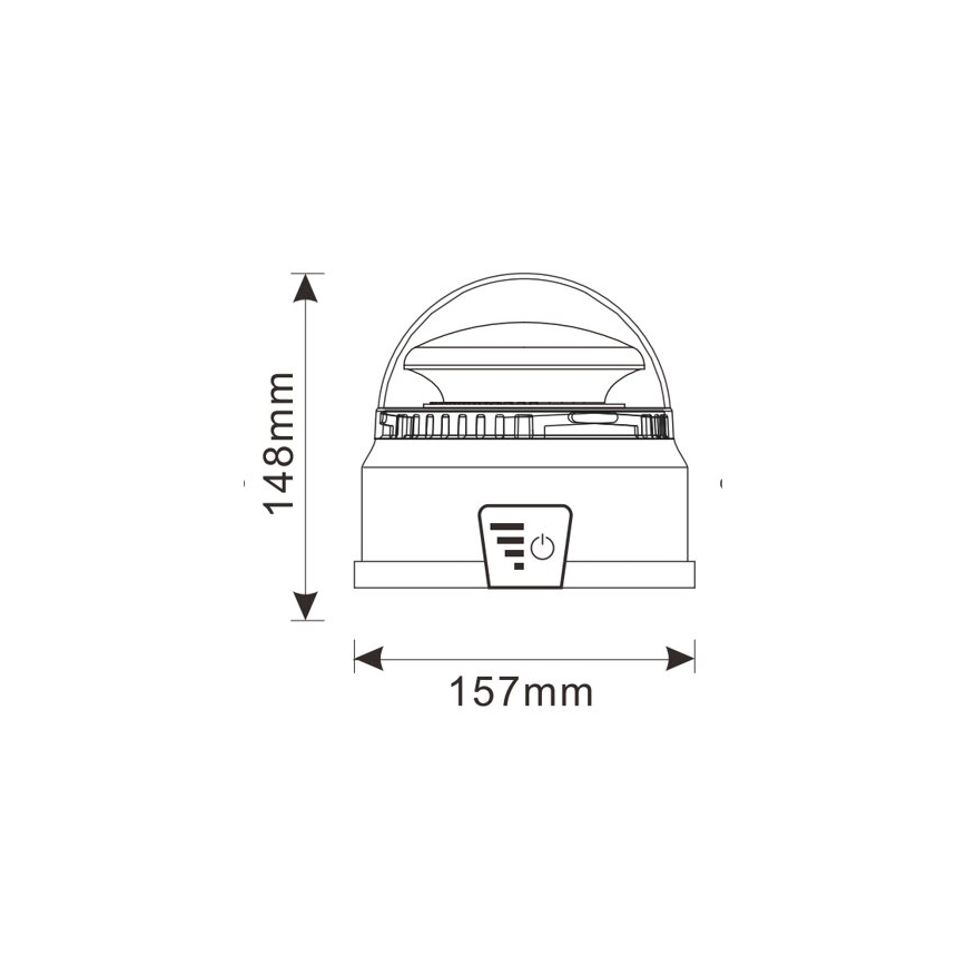 LED įspėjamasis žibintas LED/12-24V IP65 + nuotolinio valdymo pultas