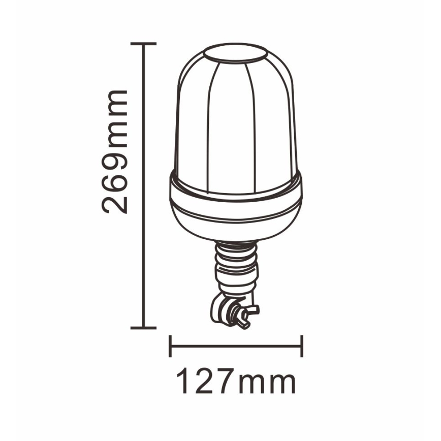 LED įspėjamasis žibintas LED/12-24V IP66