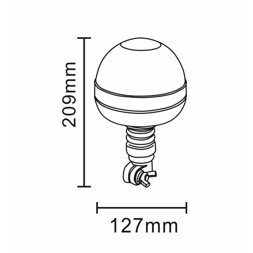 LED įspėjamasis žibintas LED/12-24V IP66