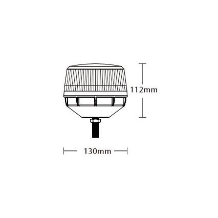 LED įspėjamasis žibintas LED/12-24V IP67