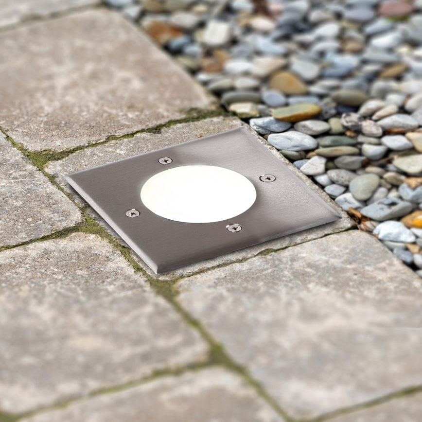 LED įvažiavimo šviestuvas MIVO LED/3W/230V 12x12 cm IP67 matinis chromas
