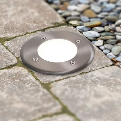 LED įvažiavimo šviestuvas MIVO LED/3W/230V diametras 12 cm IP67 matinis chromas