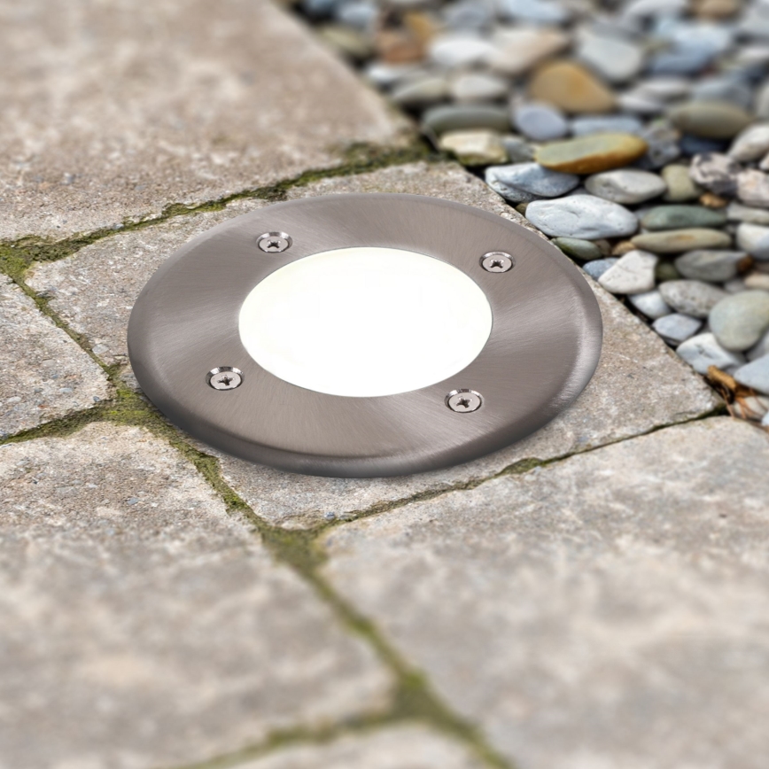 LED įvažiavimo šviestuvas MIVO LED/3W/230V diametras 12 cm IP67 matinis chromas