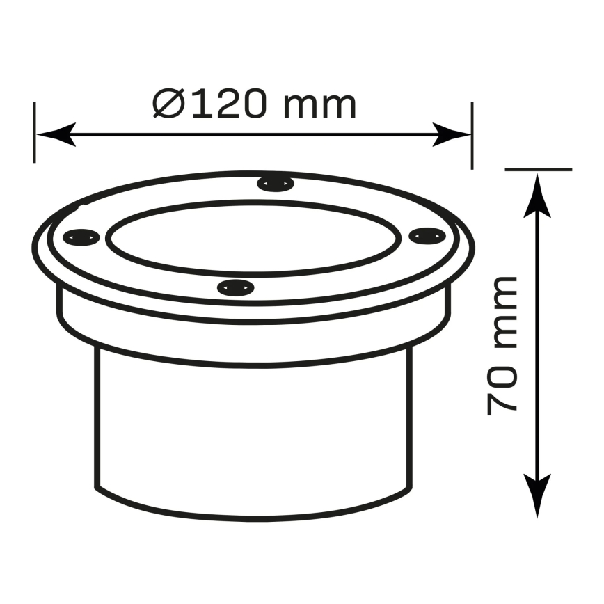 LED įvažiavimo šviestuvas MIVO LED/3W/230V diametras 12 cm IP67 matinis chromas