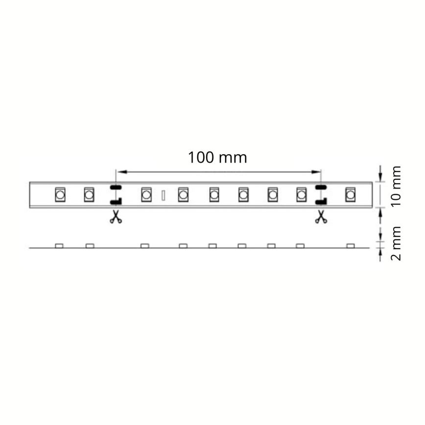 LED juosta 5m LED/45W/12V IP65 balta
