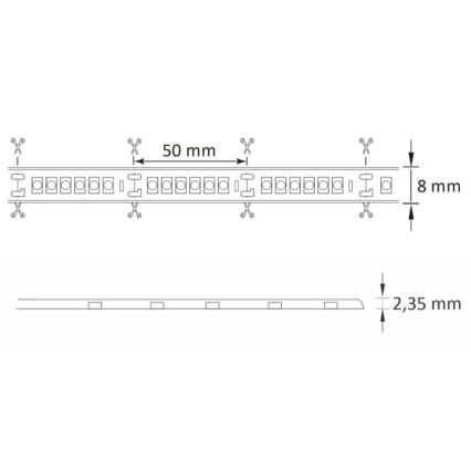 LED juosta laukui 3m LED/23W/24V/230V 4000K IP65