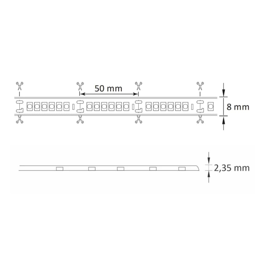 LED juosta laukui 3m LED/23W/24V/230V 4000K IP65