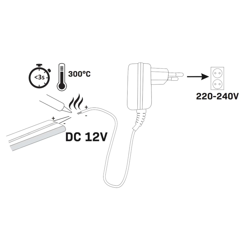 LED juosta NEON 2 m LED /14W/12V IP65 žalia