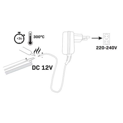 LED juosta NEON 2 m LED/17W/12V 4000K IP65