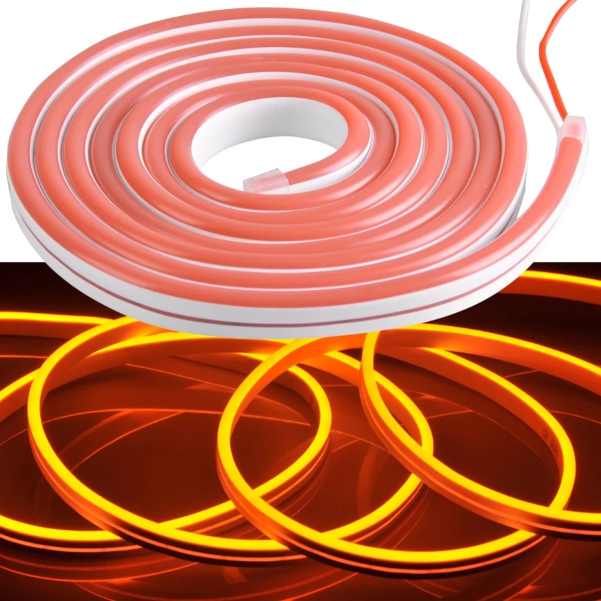 LED juosta NEON 2 m LED /17W/12V IP65 oranžinė