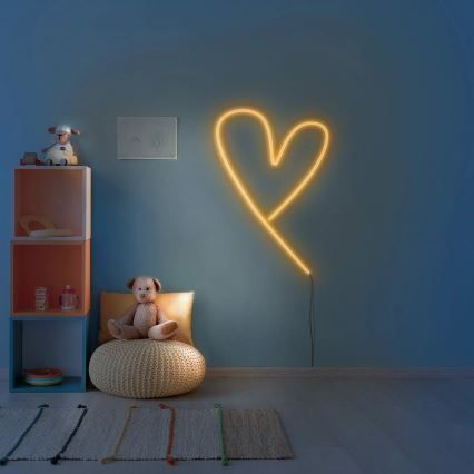 LED juosta NEON 2 m LED /17W/12V IP65 oranžinė