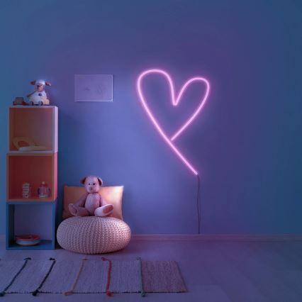 LED juosta NEON 2 m LED /17W/12V IP65 rožinė