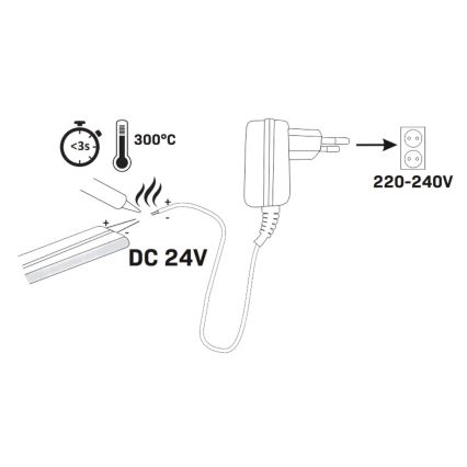 LED juosta NEON 5m LED/40W/24V oranžinė IP65