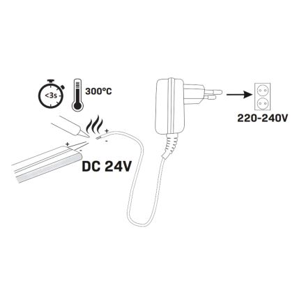 LED juosta NEON 5m LED/40W/24V rožinė IP65