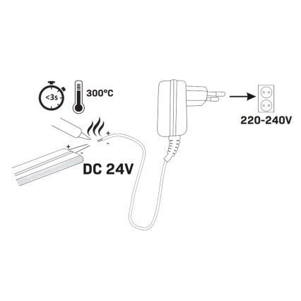 LED juosta NEON 5m LED/48W/24V 4000K IP65