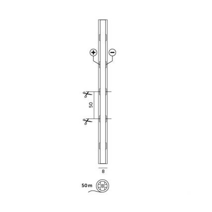 LED juosta TRAMO LED/500W/24V 50 m 3000K