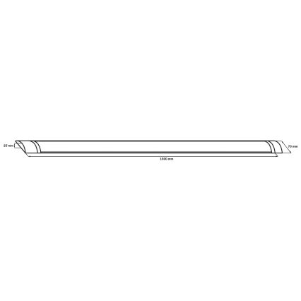 LED juostinis šviestuvas LED/50W/230V 4000K 150 cm juodas