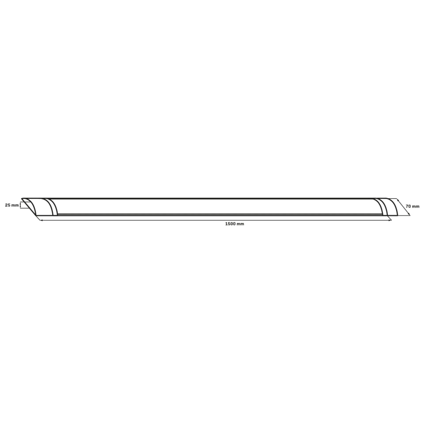 LED juostinis šviestuvas LED/50W/230V 4000K 150 cm juodas