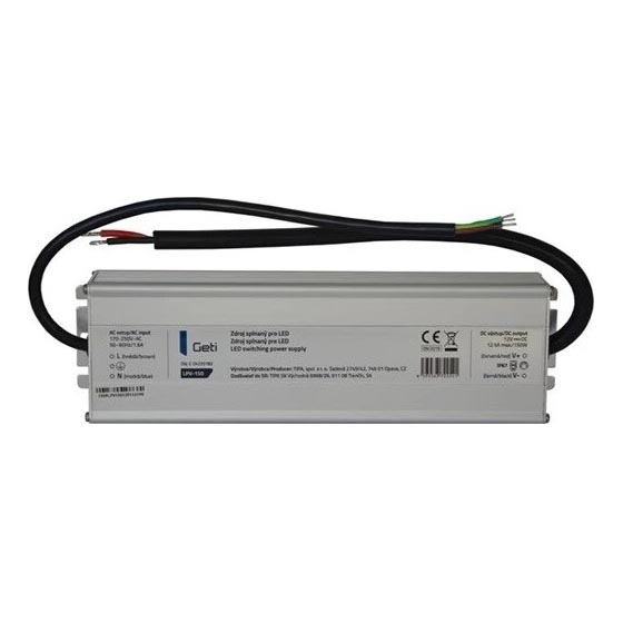 LED juostų perjungimo maitinimo šaltinis 150W/12V IP67