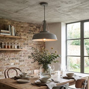 LED kabantis šviestuvas ant laido RYAN 1xE27/60W/230V pilka