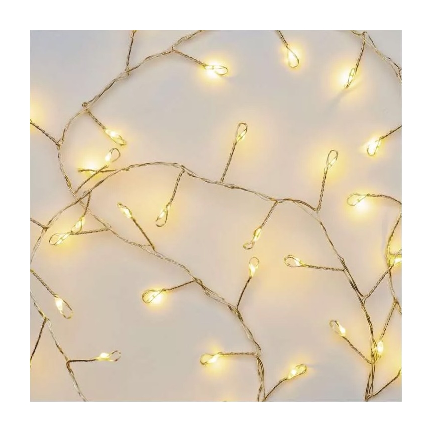 LED Kalėdinė dekoracija 100xLED/3xAA 2,7m šiltai balta