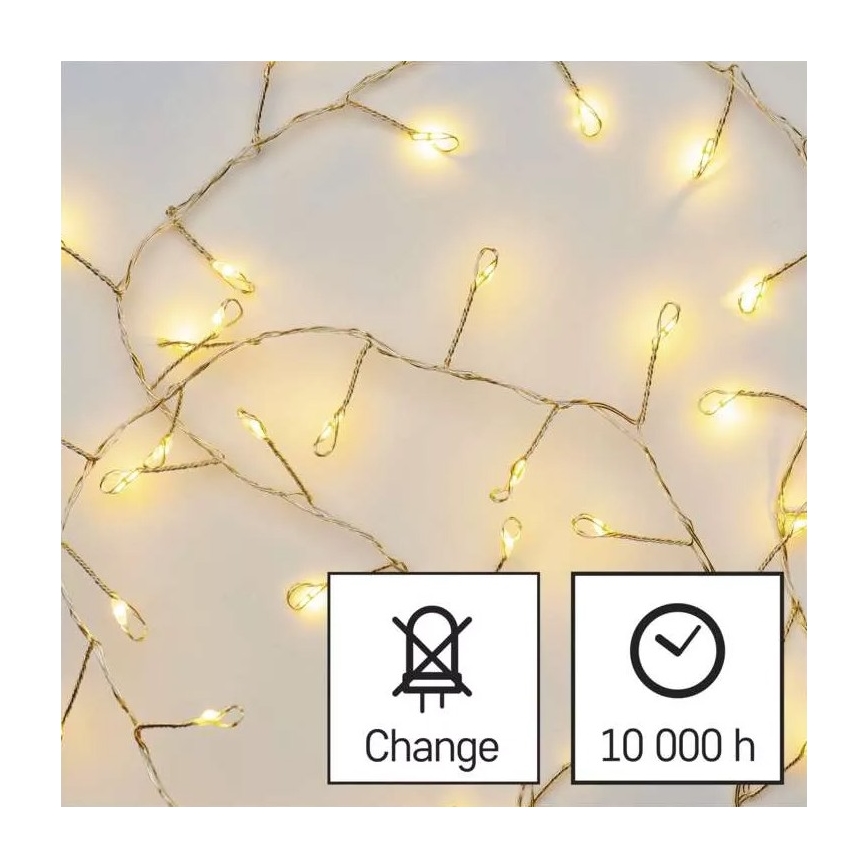 LED Kalėdinė dekoracija 100xLED/3xAA 2,7m šiltai balta