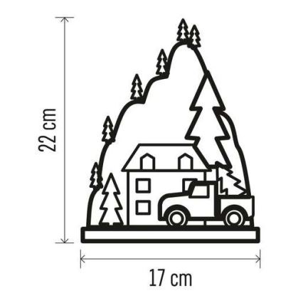 LED Kalėdinė dekoracija 10xLED/2xAA smėlio spalvos