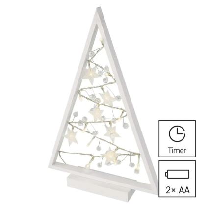 LED Kalėdinė dekoracija 15xLED/2xAA eglutė