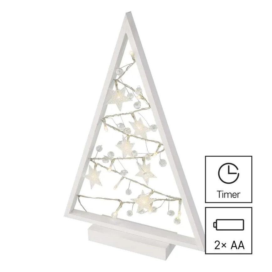 LED Kalėdinė dekoracija 15xLED/2xAA eglutė