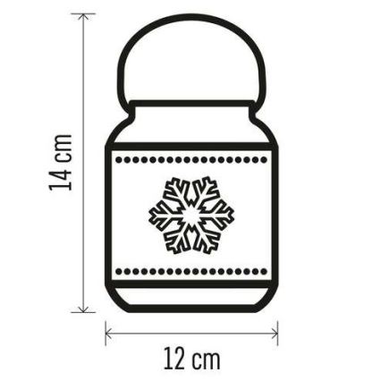 LED Kalėdinė dekoracija 1xLED/3xAAA balta