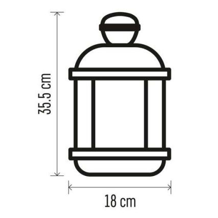 LED Kalėdinė dekoracija 1xLED/3xAAA juoda