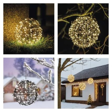 LED kalėdinė dekoracija 200xLED/230V skersmuo 20 cm