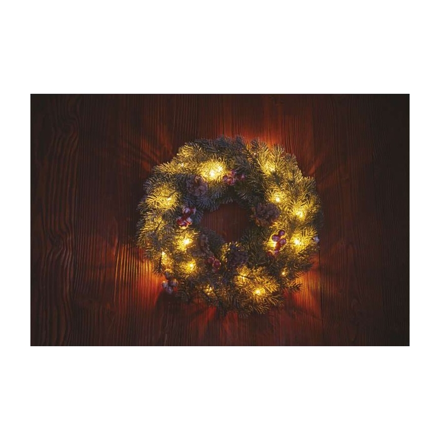 LED Kalėdinė dekoracija 20xLED/2xAA d. 38 cm