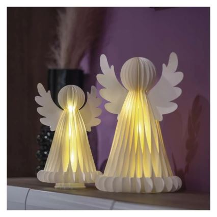 LED Kalėdinė dekoracija 20xLED/6xAA angelai