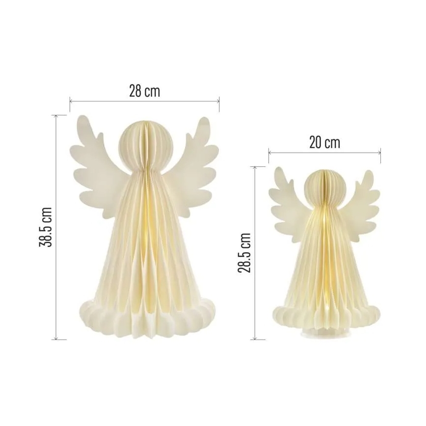 LED Kalėdinė dekoracija 20xLED/6xAA angelai