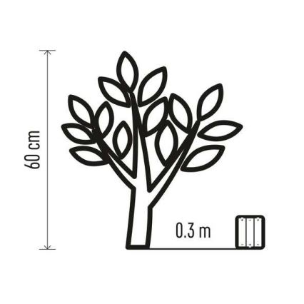 LED Kalėdinė dekoracija 24xLED/3xAA