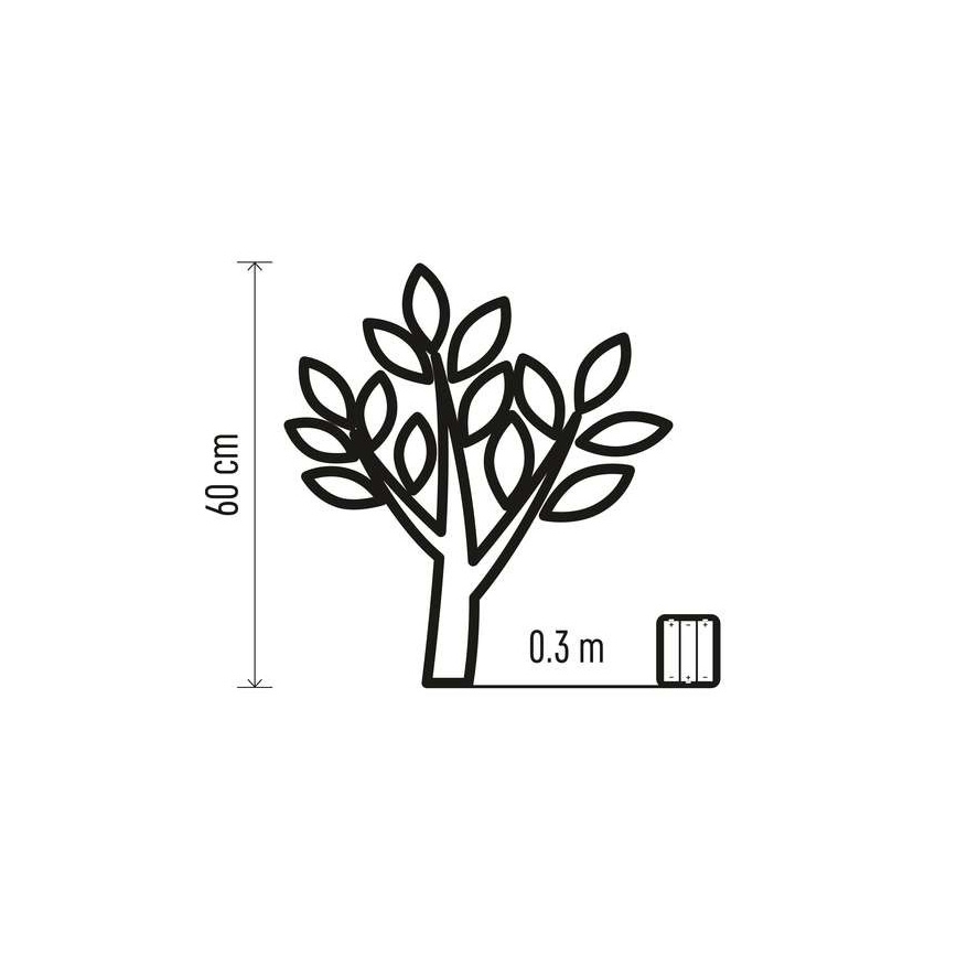 LED Kalėdinė dekoracija 24xLED/3xAA
