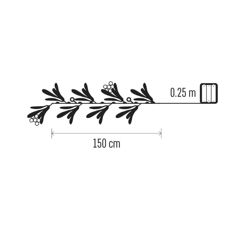 LED Kalėdinė dekoracija 25xLED/3xAA