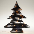 LED Kalėdinė dekoracija 30xLED/3xAA 40 cm šiltai balta eglutė/juoda