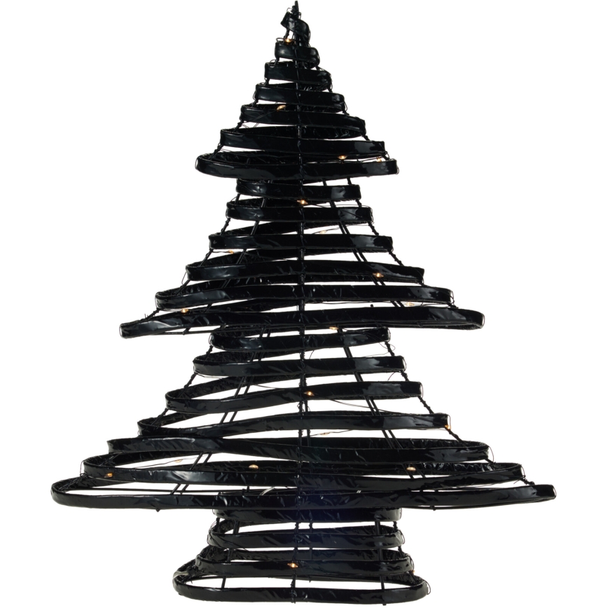 LED Kalėdinė dekoracija 30xLED/3xAA 40 cm šiltai balta eglutė/juoda