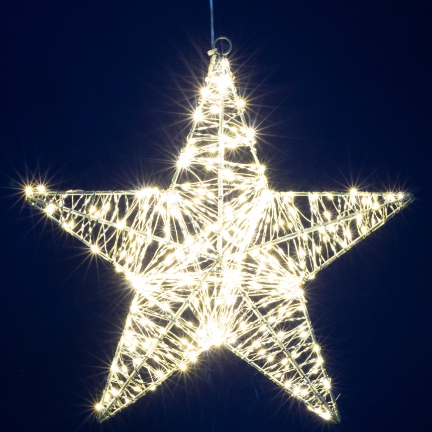 LED kalėdinė dekoracija 320xLED/230V 45 cm šiltai balta žvaigždė