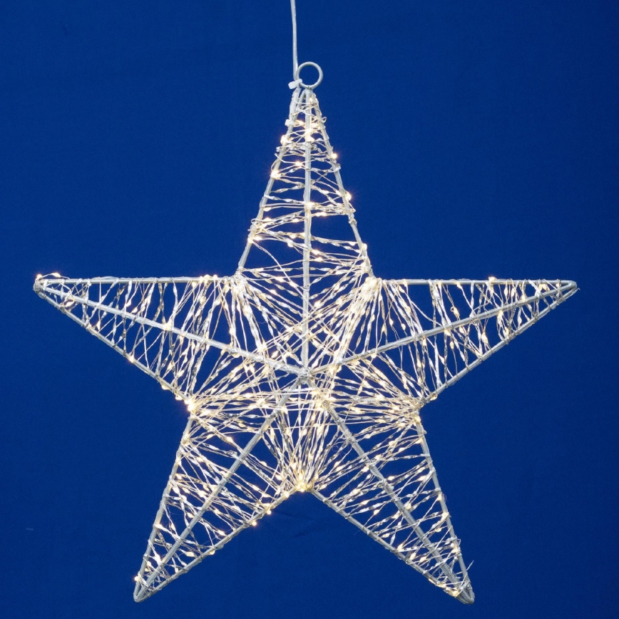 LED kalėdinė dekoracija 320xLED/230V 45 cm šiltai balta žvaigždė