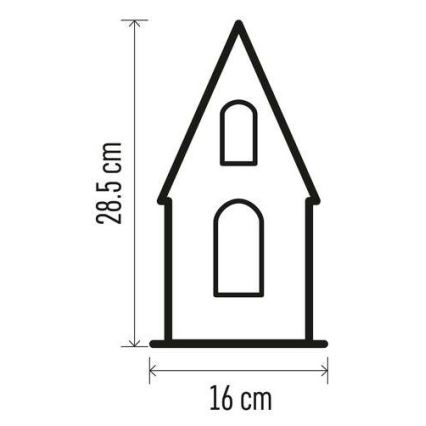 LED Kalėdinė dekoracija 3xLED/2xAA smėlio spalvos