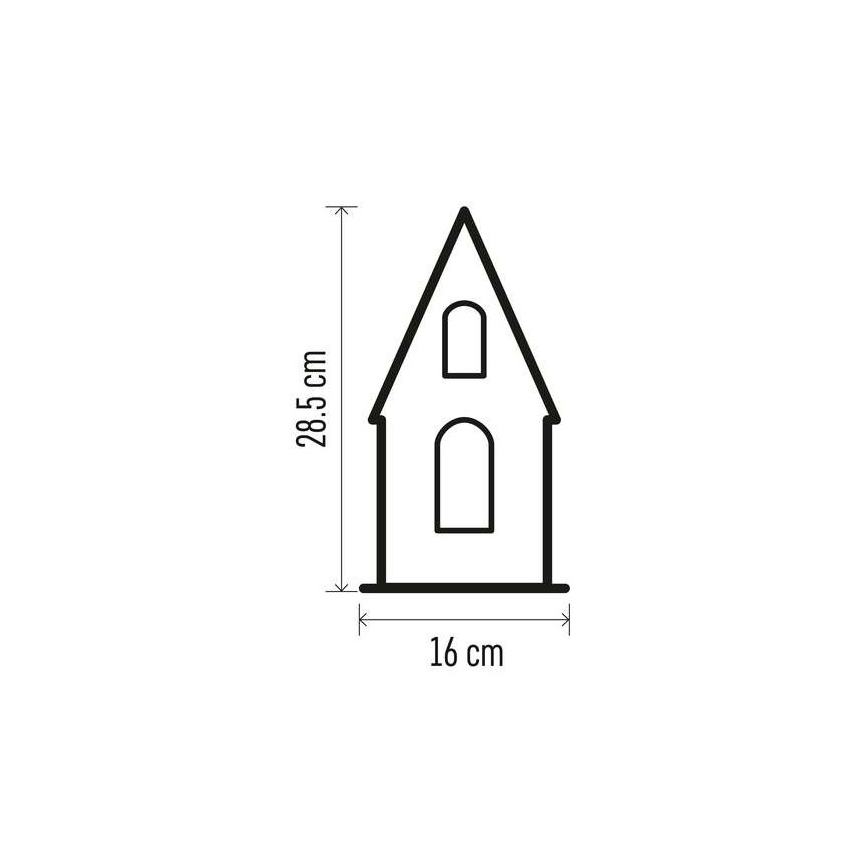 LED Kalėdinė dekoracija 3xLED/2xAA smėlio spalvos