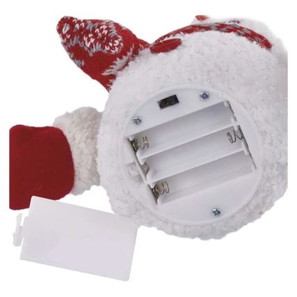 LED Kalėdinė dekoracija 4xLED/3xAAA sniego senis