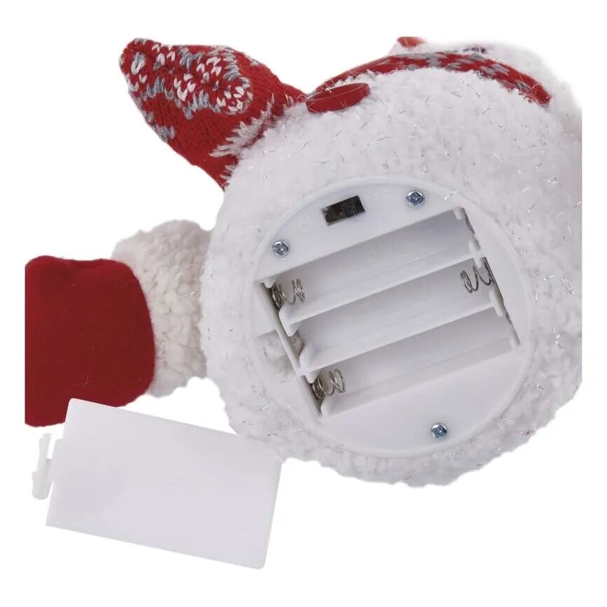 LED Kalėdinė dekoracija 4xLED/3xAAA sniego senis