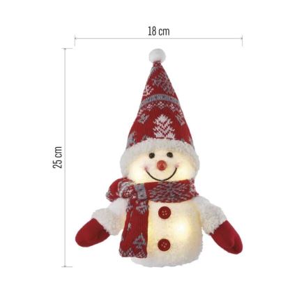 LED Kalėdinė dekoracija 4xLED/3xAAA sniego senis